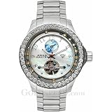 Aqua Master Mens Tourbillon Automatic Diamond Watch with Diamond Bezel and Floating Diamonds, 5.75...