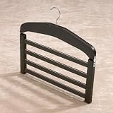 LEATHERETTE 4 BAR SLACK RACK - BLACK