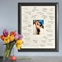 Personalized Gift - Wedding Wishes Signature Guest Book Picture Photo/Photograph Frame - Laser Etched / Engraved Matting