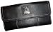 Women's Tignanello Wallet Touchables Flap Check Clutch Genuine Leather Black