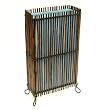 Handmade Natural Bamboo Branch Table / Desk Lamp With Teal Silk Liner