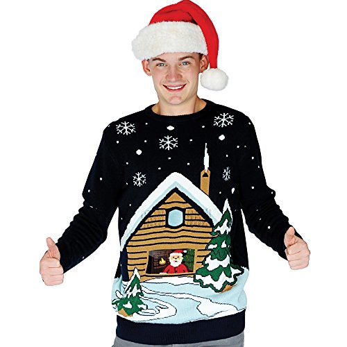 Digital Dudz Santa's Cabin Ugly Christmas Sweater