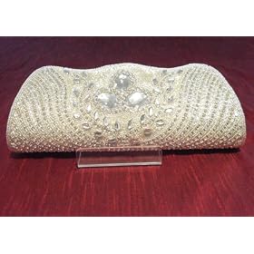 Buy Gorgeos Cream Embroidered Clutch Purse by Utsav