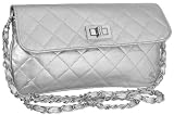EyeCatchBags - Garbo Faux Leather Quilted Clutch Cross Body Bag Shoulder Bag