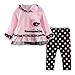 LittleSpring Baby Girls' Pants Set Little Bird