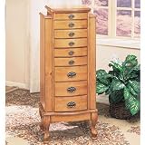 51V%2BnNxYPaL. SL160  Pine Jewelry Armoire by Powell   Natural Wood