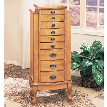 Pine Jewelry Armoire Picture