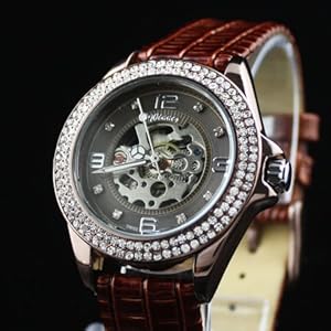 Luxury Lady Crystal Automatic Mechanical Watch hw95