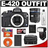 Olympus Evolt E-420 Digital SLR Camera with Olympus Zuiko ED 12-60mm f/2.8-4.0 SWD Digital Lens + Olympus FL-50R TTL Electronic Flash + 4GB CompactFlash Card + Spare BLS-1 Battery + Case + Cameta Bonus Accessory Kit