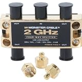 51V%2BtSEtMCL. SL160  Monster Cable 2ghz Low Loss Rf Splitters For Tv & Satellite Mkii   4 Way