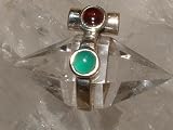 Double Terminated Quartz with Garnet and Green Agate