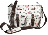 Cupcake Design Saddle Messenger Style Bag in Off-White