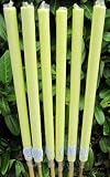 Lawn & Patio - 6 x Yellow Citronella Outside Garden Candle 72cm on Bamboo Stick Garden Lanterns Citronella Oil Scented Candle works as a Natural Mosquito Repellent Great for Outdoor Parties Wedding Candles
