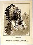 1891 Sitting Bull Vintage Literary Antique Advertising Poster for Henry Northrup Book