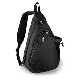 OutdoorMaster Sling Bag Backpack, Multipurpose Daypack Book Bag for Men & Women (Black)