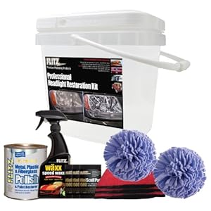 Flitz PHR 25501 Mixed Professional Headlight Restoration Kit/Bucket