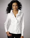 Stretch ruffled shirt