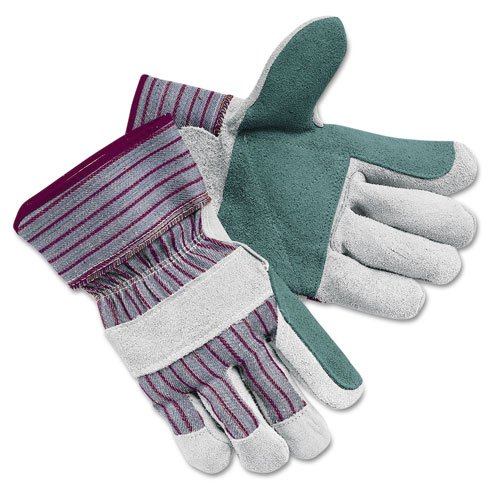 GLOVES,LTHR DBL PLM,XL,GY