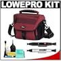 Lowepro Nova 160 AW Digital SLR Camera Shoulder Bag (Bordeaux Red) + Accessory Kit for Canon Rebel XSi, XS, T1i, T2i, EOS 50D, 5D, 7D, Nikon D3000, D5000, D40, D60, D90, D300, D300s, Olympus Evolt E-30, E-450, E-520, E-620, and Sony Alpha A230, A330, A380, A450, A500, A550, A850