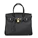 Fengyaqiandai BK Style Women's Genuine Leather Classic Litchi Grain Top-handle-bags