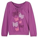 Toddler Girls' Cherokee&Acirc;&reg; Long-sleeve Butterfly Print Top - Purple 4T