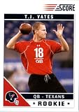 2011 Score Football Card # 392 T.J. Yates RC - Houston Texans (RC - Rookie Card) NFL Trading Card In a Protective Screwdown Case!