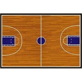 LA Rug Basketball Court Rug 5'3x7'6 by LA Rug