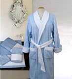 Armani International, Faccia dei Colori Collection, Luxury Italian made Terry, Egyptian cotton Bath Robe, Towels Set, Wash Mitt, dual coloring, 5-pieces, Pure Luxury