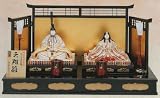 ひな人形 【真多呂】木目込 本金親王 本金 天翔雛セット b801の画像