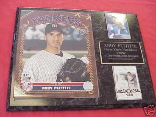 Yankees Andy Pettitte 2 Card Collector Plaque