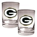 Green Bay Packers Rocks Glass Set - Clear