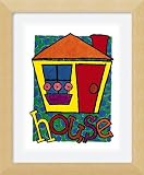 House Framed Art Print by Karen Gutowsky,13.8 in. x 16.7 in. Framed