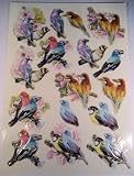 Review TBZ  / 3D step by step TBZ embossed & gilded die cut decoupage sheet - garden birds and flowers