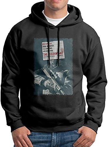 Men's The Accountant Movie Poster Black Hoodie Sweatshirt