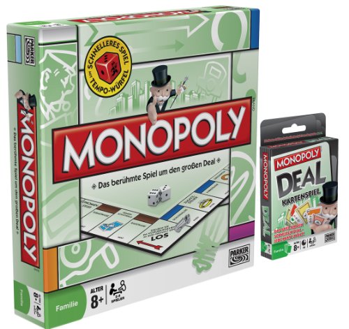 Parker A0386350 - Monopoly Classic Geschenkpaket inkl. Kartenspiel Monopoly Deal Preisvergleich