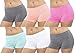 Gilbins GILBIN'S Women Seamless Stretch Boy Shorts Panties Various Styles (Pack Of 6) (Stone) Stone One Size