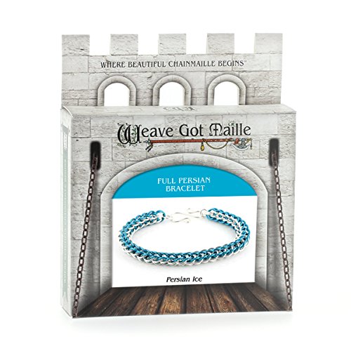 Weave Got Maille Full Persian Chain Maille Bracelet Kit, Persian Ice
