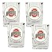 Ohio State Buckeyes 4 Piece Shot Glass Set
