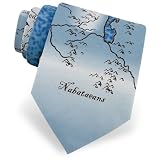 Map of Palestine by Fun Ties blue polyester ties