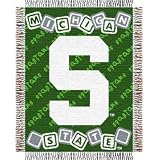 Michigan State Spartans Acrylic Triple Woven Jacquard Baby Blanket/Throw (36x46) - NCAA