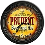 Prudent 's Beer and Ale Black Cascading Pub Style Wall Clock