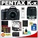Pentax K-x Digital SLR Camera (Black) with 18-55mm Zoom & 50-200mm Lens + 16GB SDHC Card + AA Batteries & Charger + Filter + Accessory Kit