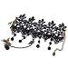 YAZILIND Black Lace Slave Bracelets with Ring Lolita Butterfly Spider Tassels Beads