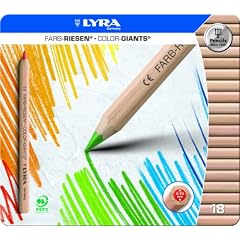 LYRA 3931180 Farb-Riese Natur Etui M18 Farbstifte, natur, Metalletui mit 18 St�ck