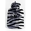 Hot Water Bottle with Luxury Faux Fur Cover - Zebra Print