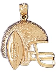 Dazzlers Solid 14k Gold Football Helmet Charm Pendant Available in three colors from jewelsberry (weights: 4.3 grams only)
