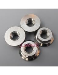 Sports: 4pcs M5 Titanium Ti Hex Flange Nut /Aerospace Grade for Bike Motorcycle Car Boat - YuKi