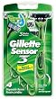 Gillette Sensor3 Disposable Razors for Sensitive Skin, 4-Count Packages (Pack of 3)