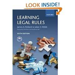 Learning Legal Rules: A Student's Guide to Legal Method and Reasoning (6th Edition)