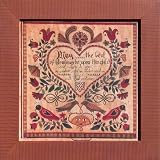 Birth Blessing for Boy By Susan Daul. Limited Edition Collectible Folk Art Fraktur By Renowned Artist